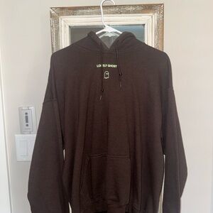 Lonely Ghost Dark Brown Hoodie